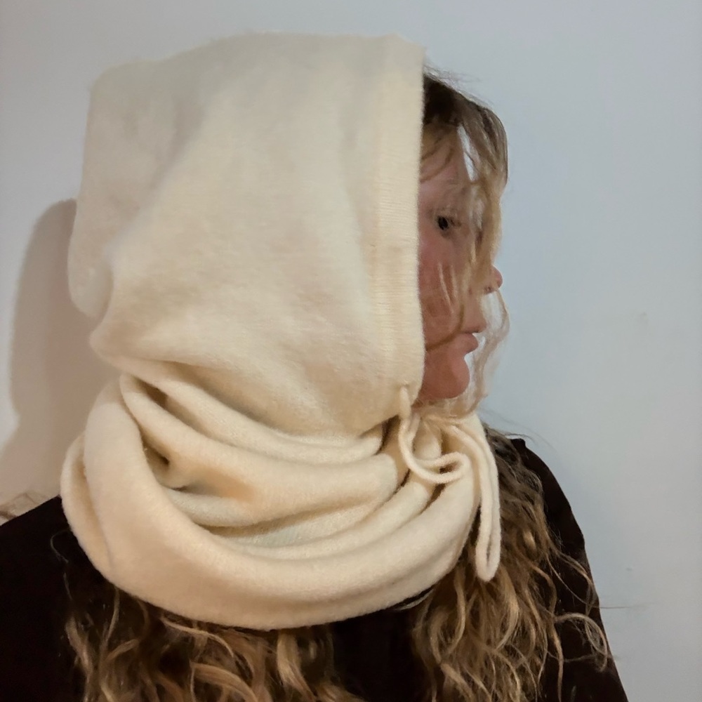 Anthropologie Cream Balaclava